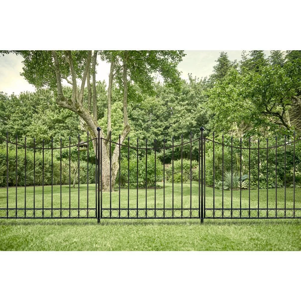 Vigoro Beaumont 53.3 in. x 3 in. x 3 in. Black Steel Fence Post and Stake (5-Pack) - Image 6