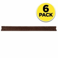 Vigoro 4 ft. Brown No-Dig Rubber Landscape Edging (6-Pack)
