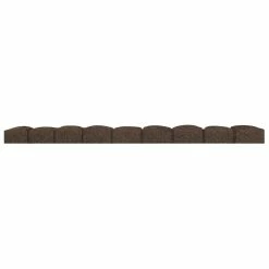 Vigoro Roman Stone 48 in. Rubber Garden Edging Earth (Pack of 2)