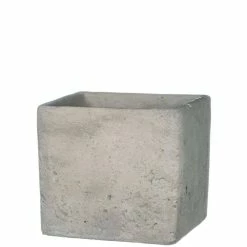 SULLIVANS Gray Cement Square Planter