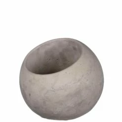 SULLIVANS Gray Cement Ball Planter