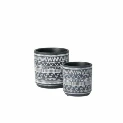SULLIVANS Multi-Color Ceramic Flower Pots (Set of 2)