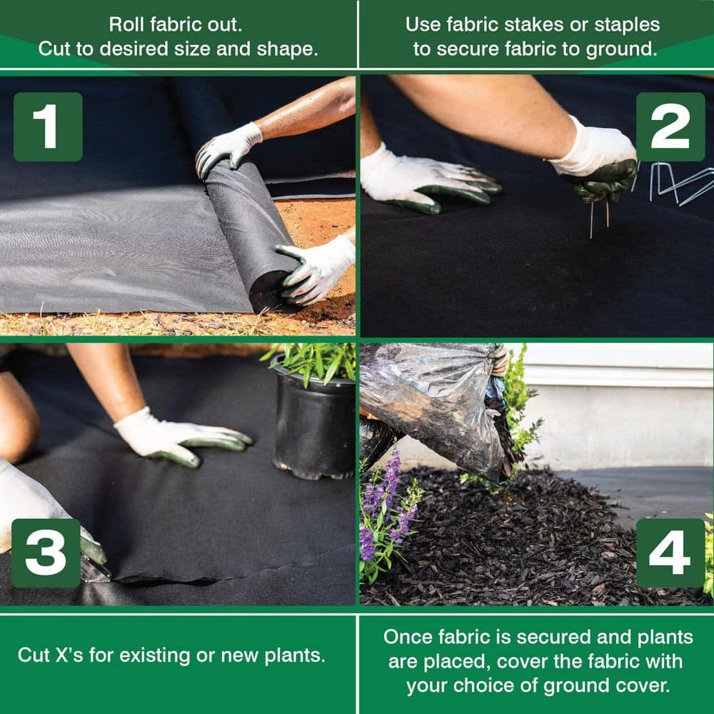 Vigoro 4 ft. x 200 ft. Point Bond Landscape Fabric - Image 11