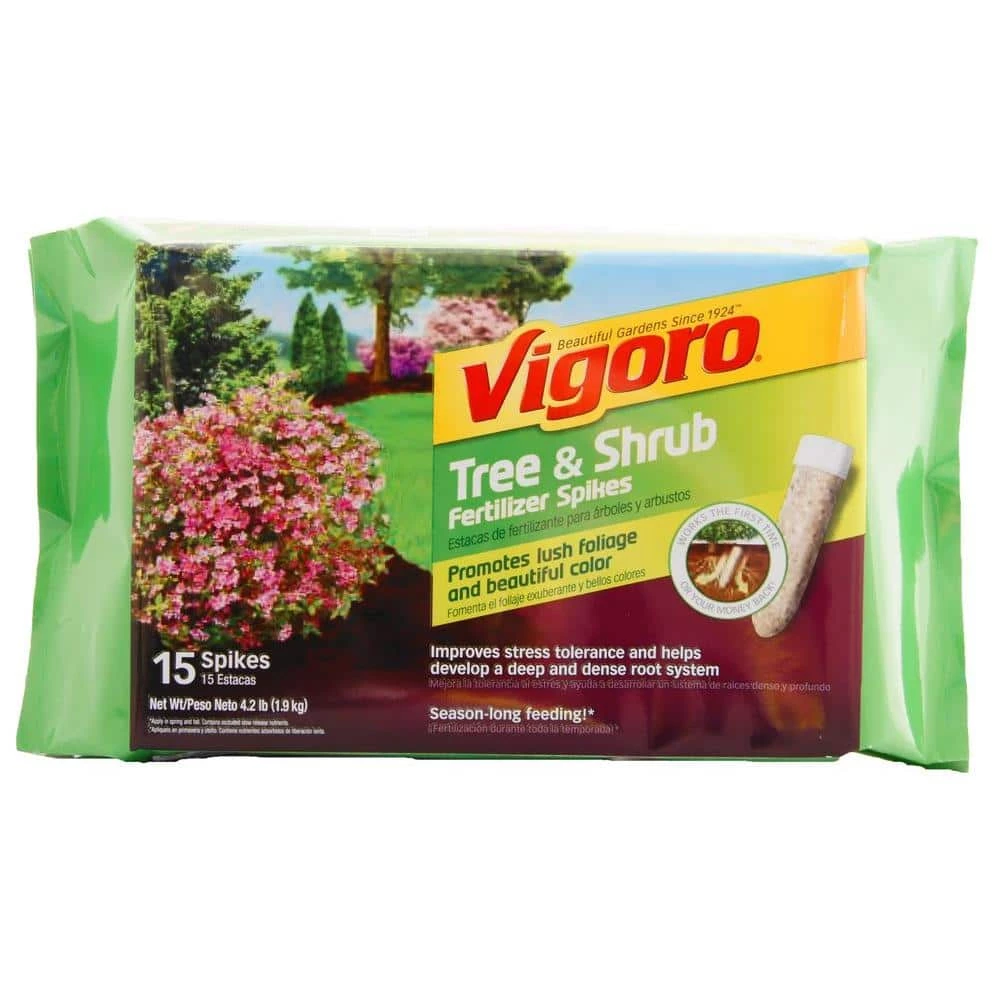 Vigoro 4.2 lb. All Season Tree and Shrub Fertilizer Spikes (12-5-7) (15-Count)