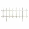 Vigoro 12 in. H White Classic Picket Style Plastic Garden Fence